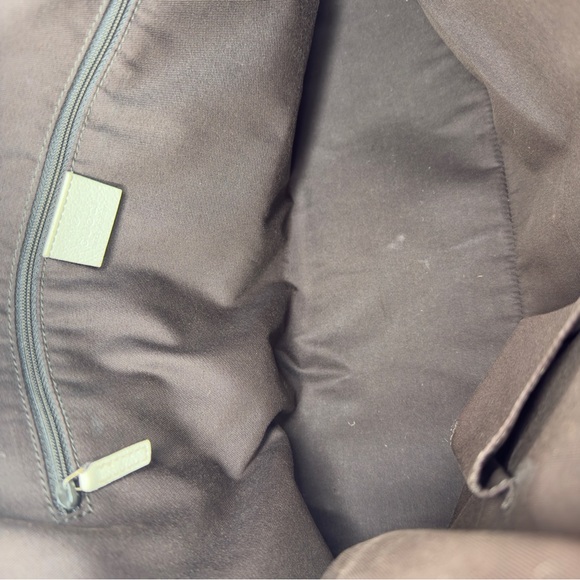 ❌SOLD❌Gucci GG Canvas Ribbon Tote Bag, Shoulder Bag Purse Leather Khaki Beige - Picture 6 of 13